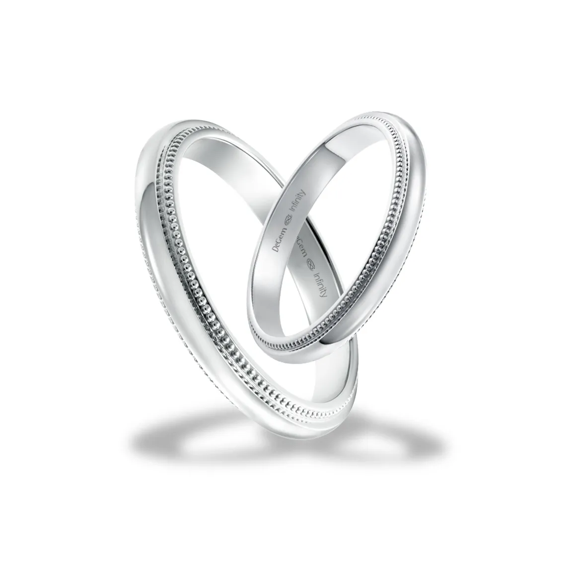 Infinity Sarea Platinum Wedding Band - DeGem Malaysia