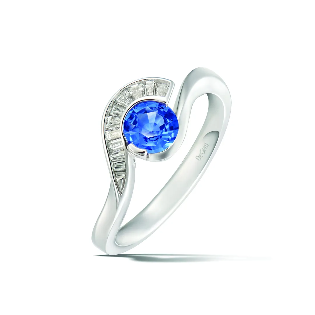 DeGem Respirer Sapphire Solitaire Ring