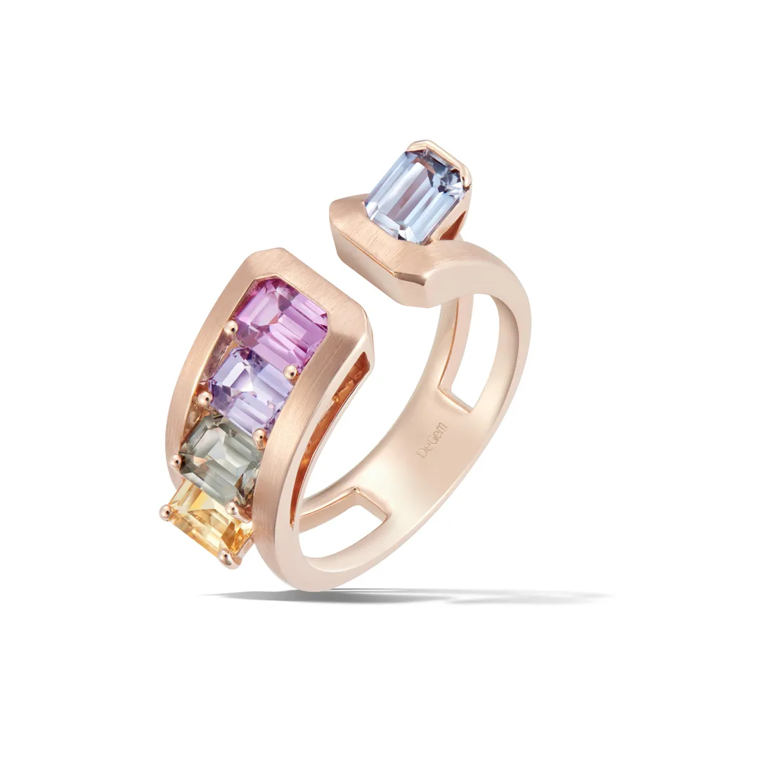 DeGem Respirer Rainbow Sapphire Ring