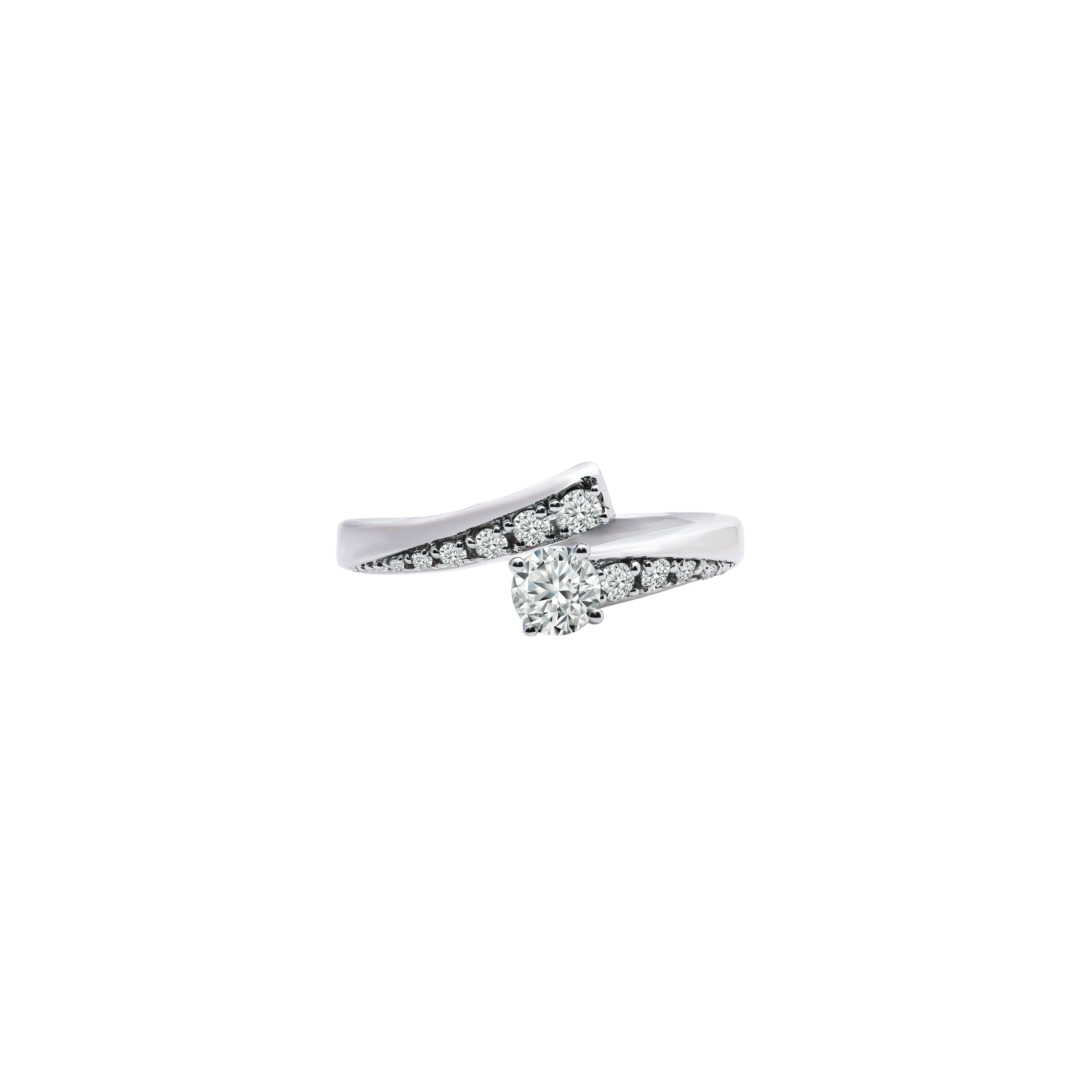 BrilliantC Still Diamond Ring in Platinum - Side View - DeGem Malaysia