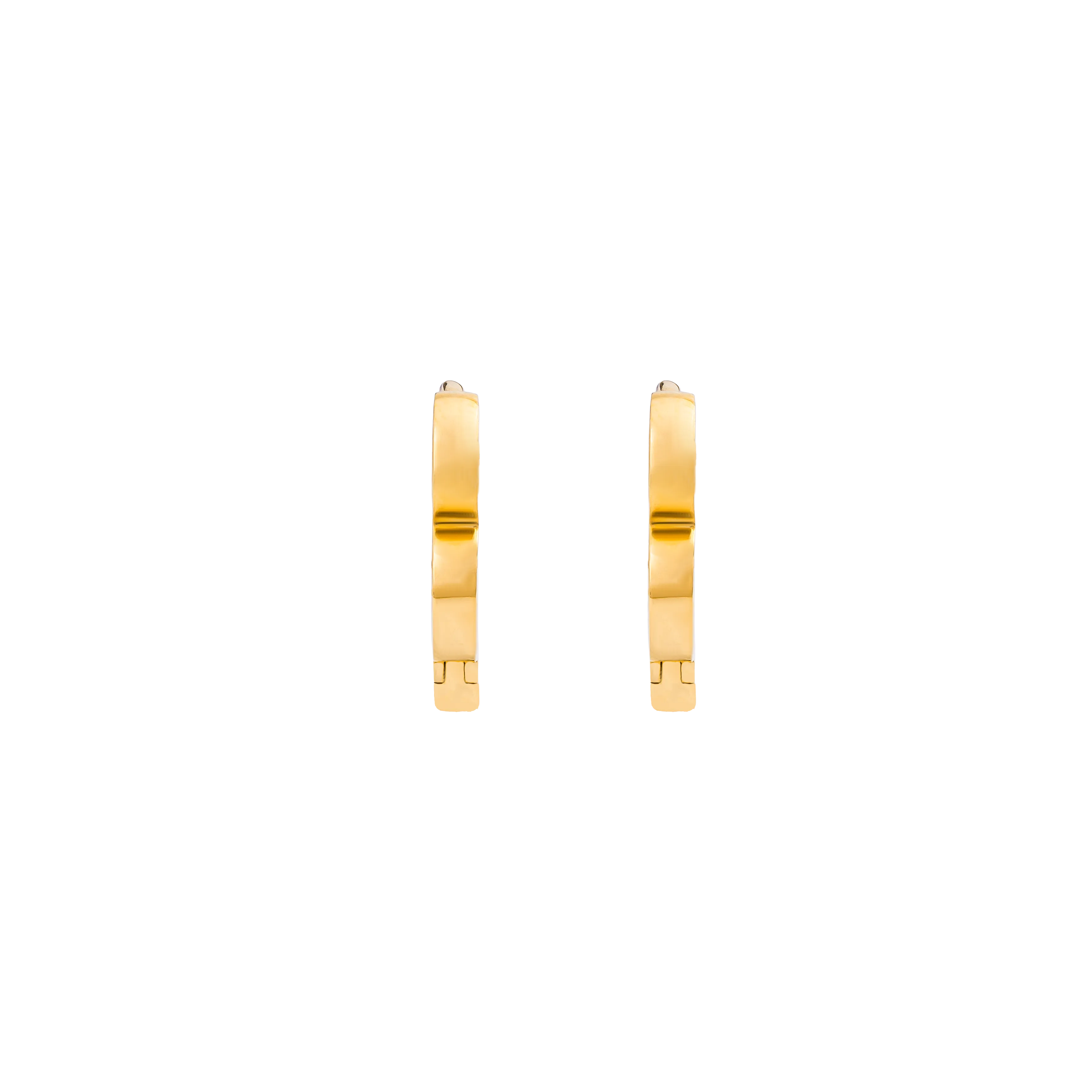 Aurea Gold Hoop Earring in 916 Yellow Gold - DeGem Malaysia