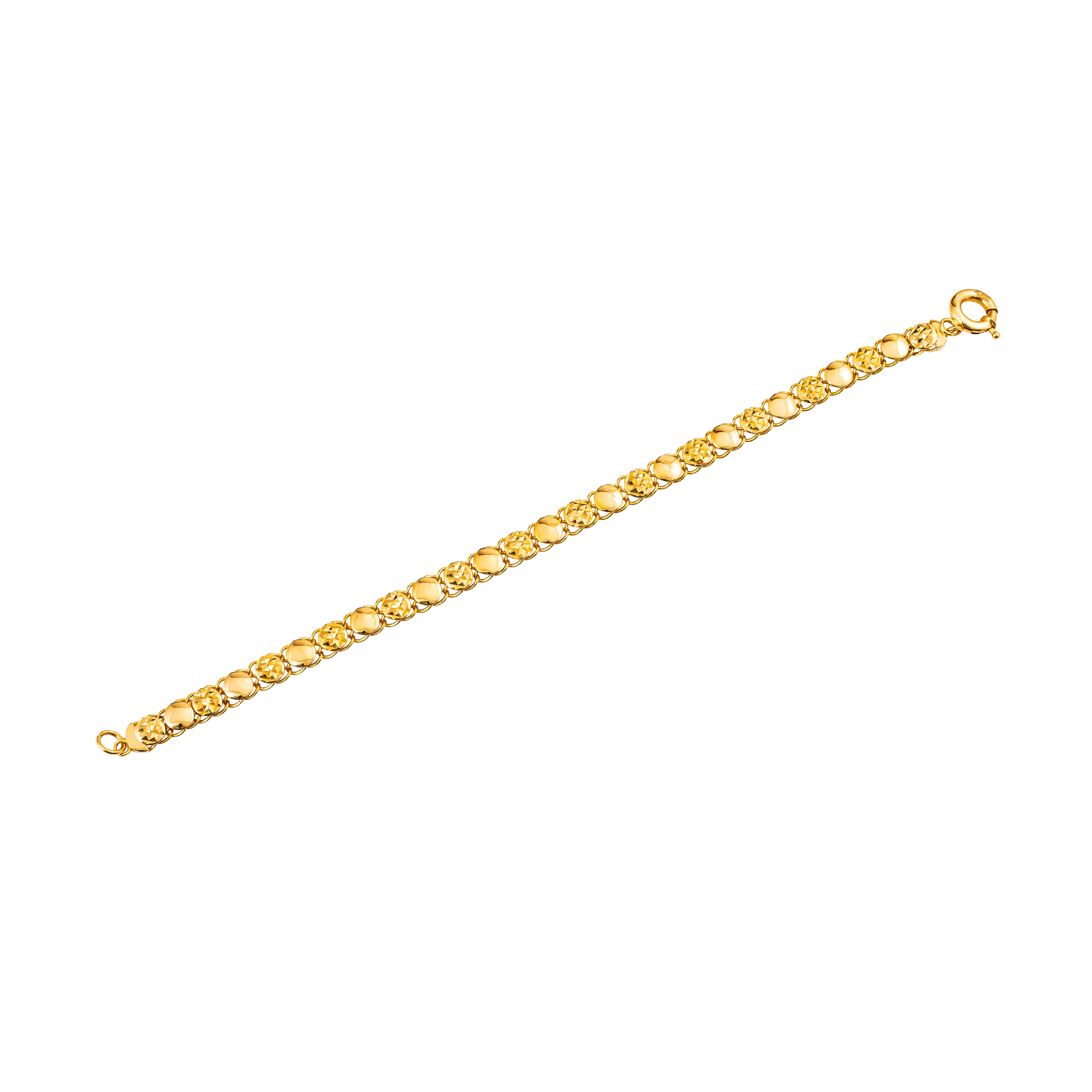 Aurea Gold Bracelet in 916 Yellow Gold - DeGem Malaysia