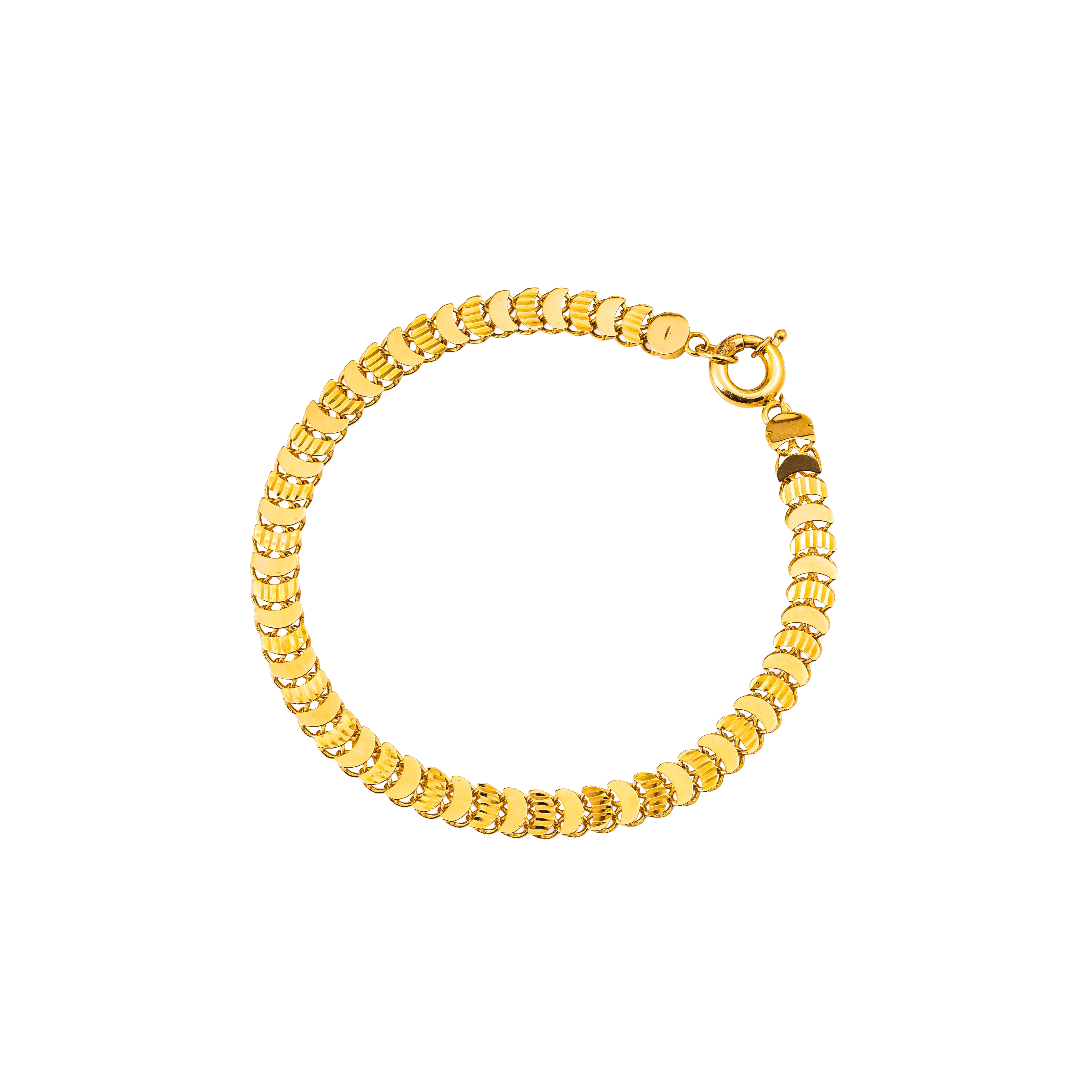 Aurea Gold Bracelet in 916 Yellow Gold - DeGem Malaysia