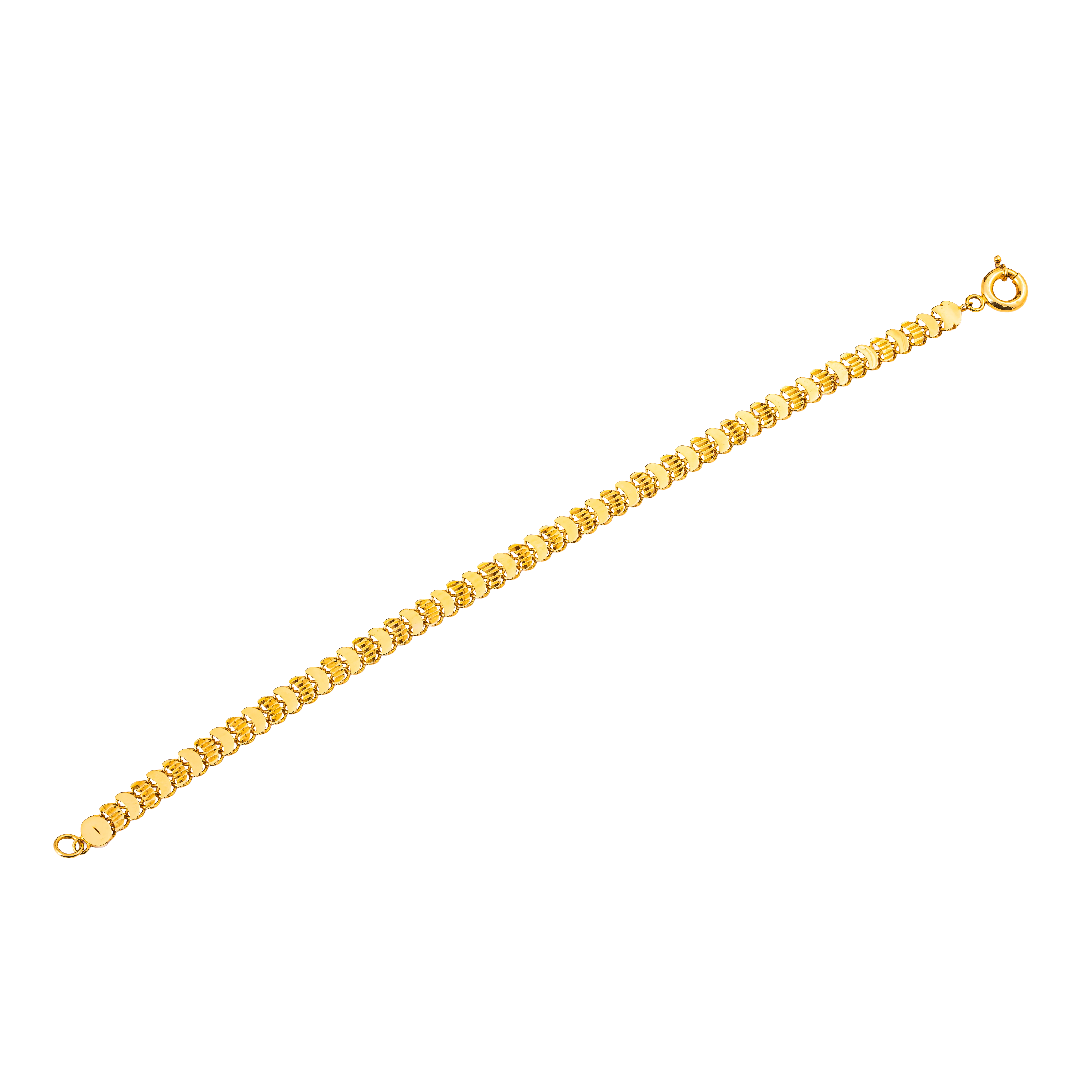 Aurea Gold Bracelet in 916 Yellow Gold - DeGem Malaysia