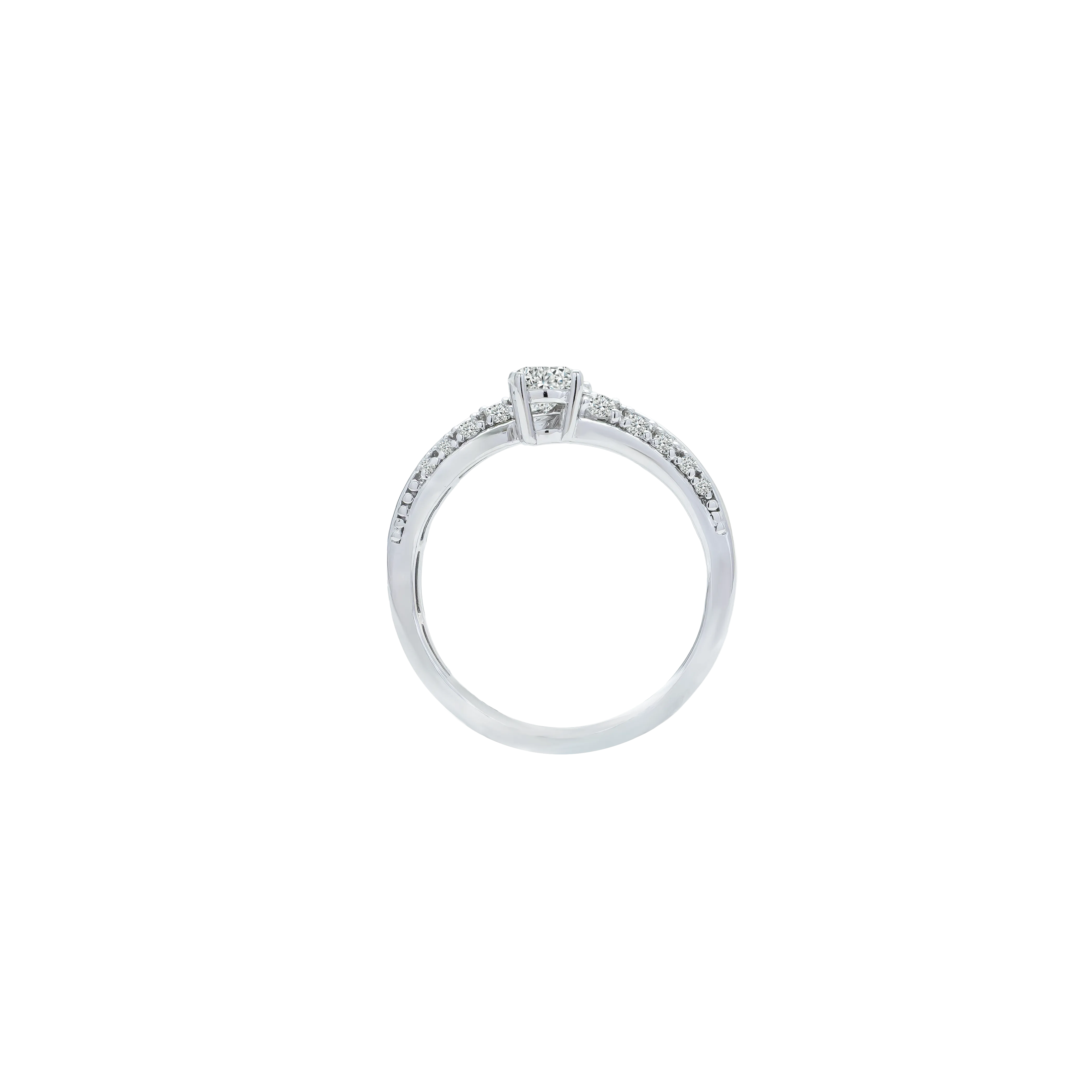 BrilliantC Still Diamond Ring in Platinum - Front View - DeGem Malaysia