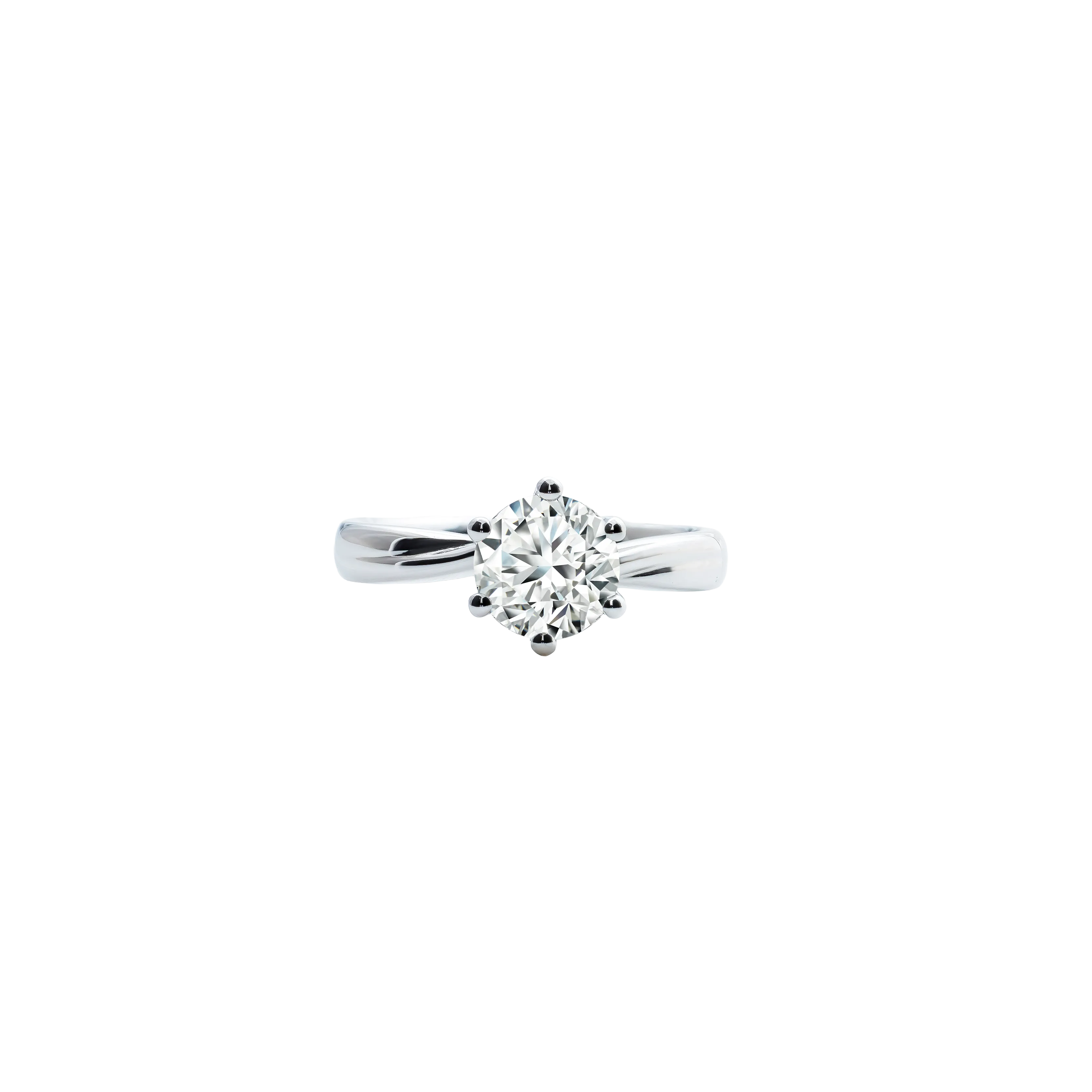 BrilliantC Secret Solitaire Diamond Ring in Platinum - Top View - DeGem Malaysia