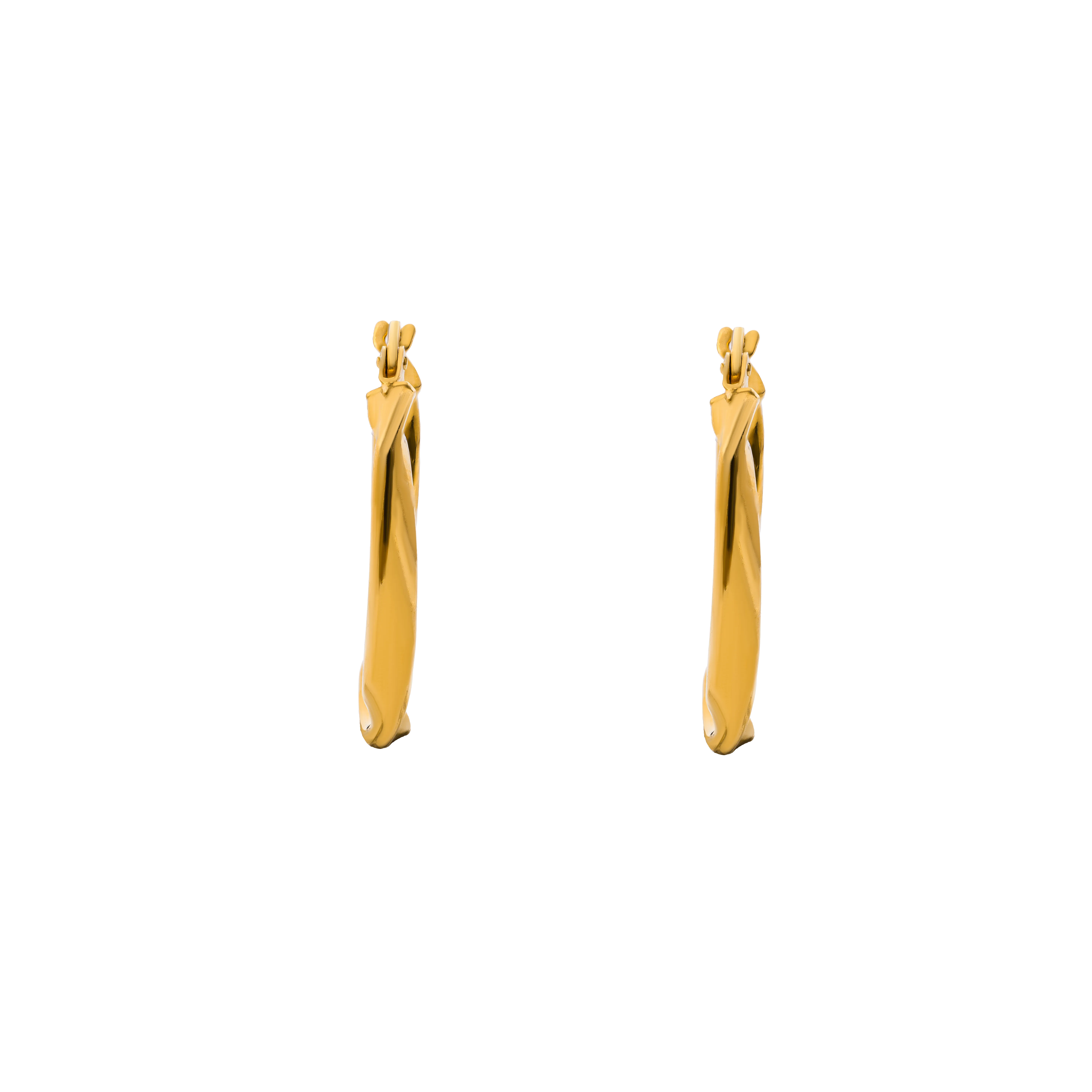 Aurea Gold Hoop Earring in 916 Yellow Gold - DeGem Malaysia