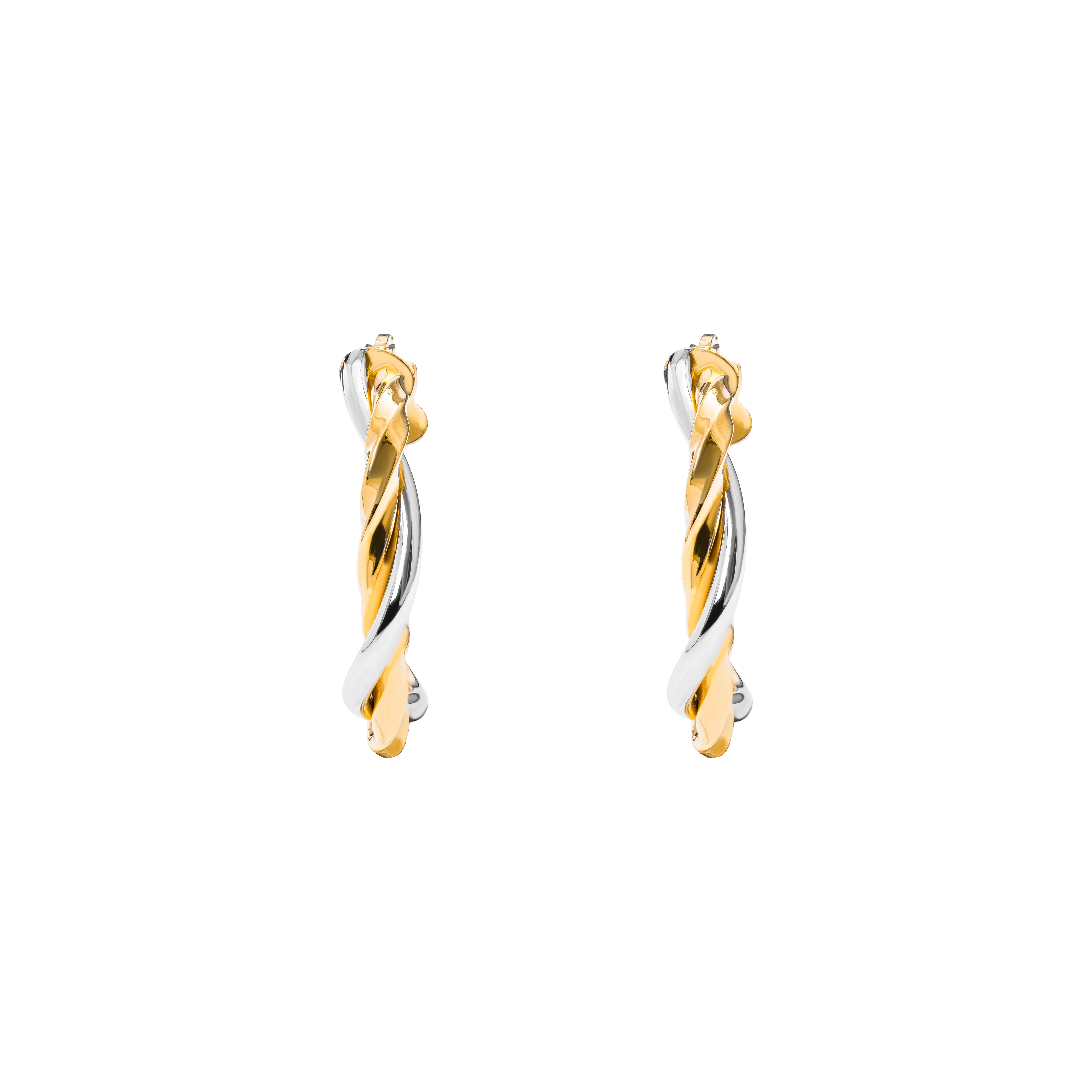 Aurea Gold Hoop Earring in 916 Yellow Gold - DeGem Malaysia