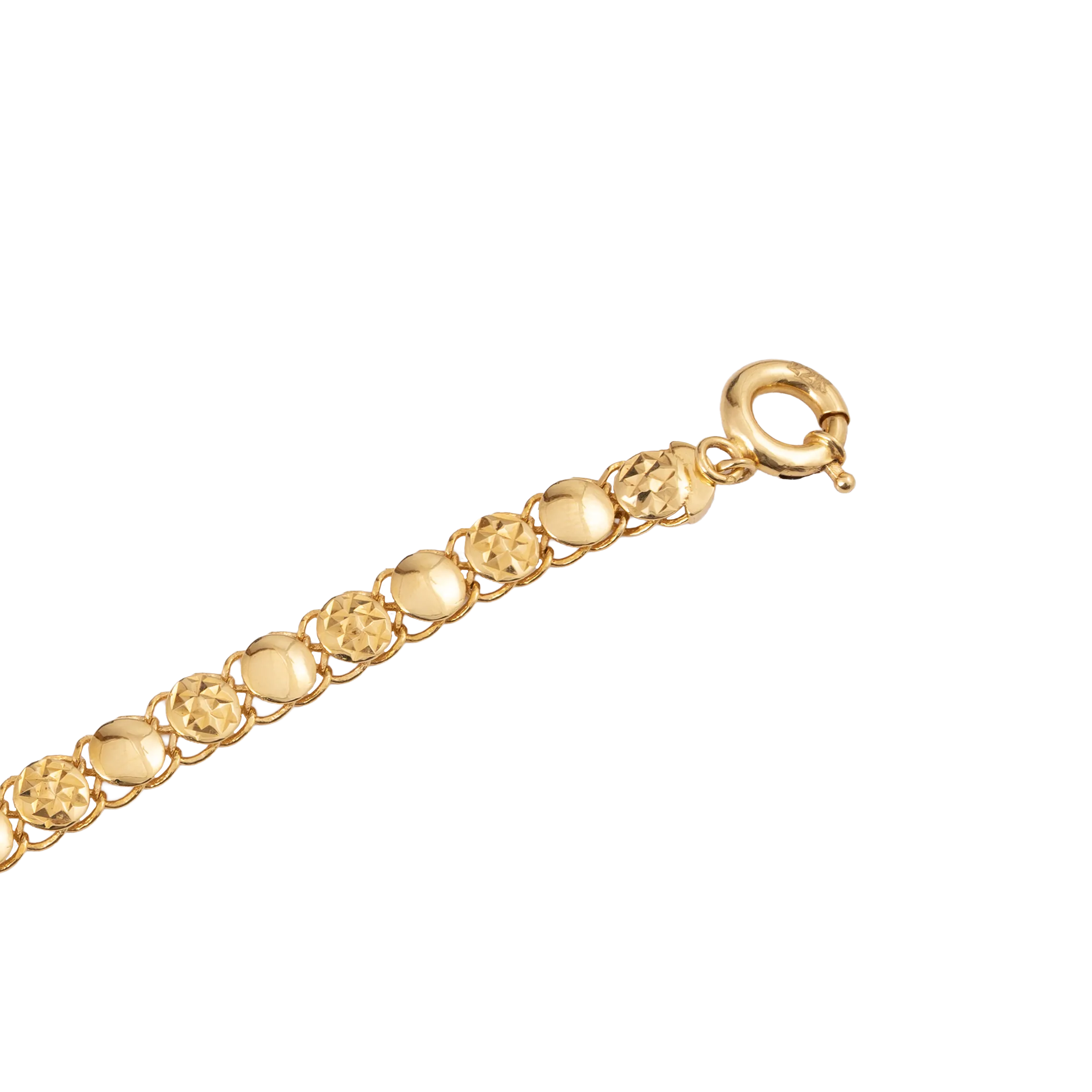Aurea Gold Bracelet in 916 Yellow Gold - DeGem Malaysia