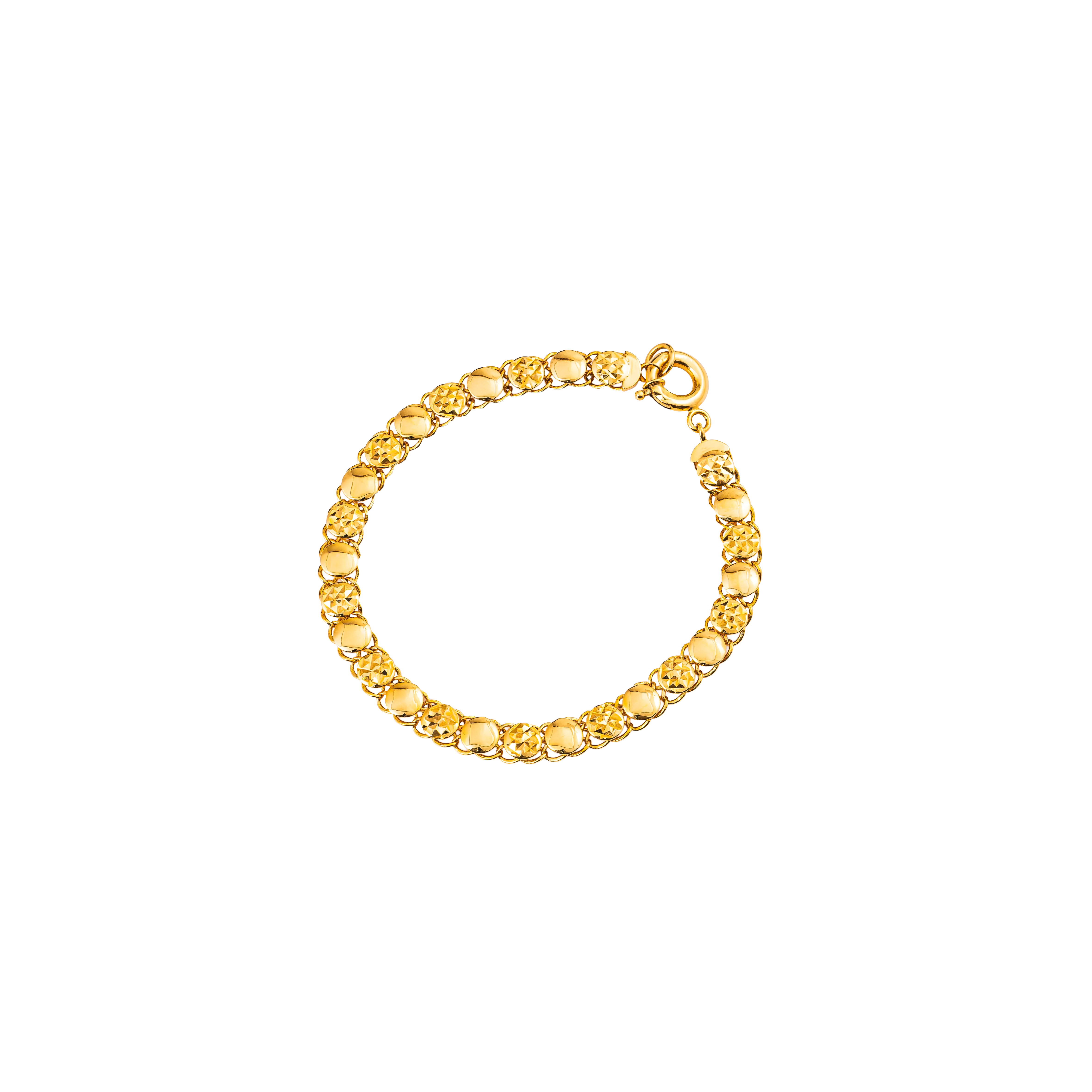 Aurea Gold Bracelet in 916 Yellow Gold - DeGem Malaysia