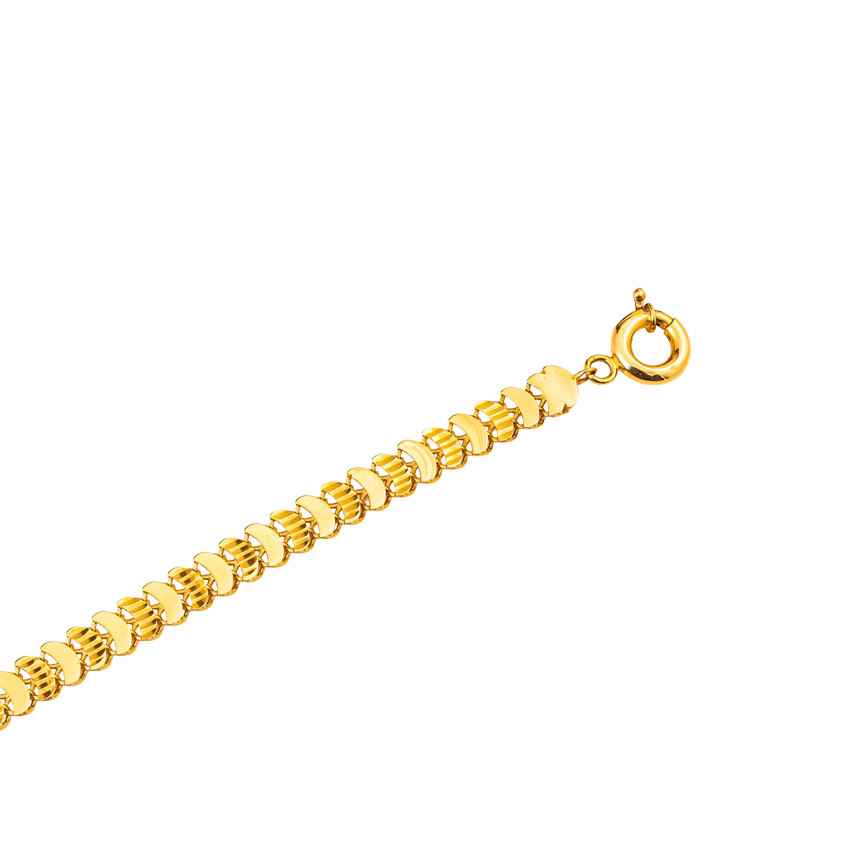 Aurea Gold Bracelet in 916 Yellow Gold - DeGem Malaysia