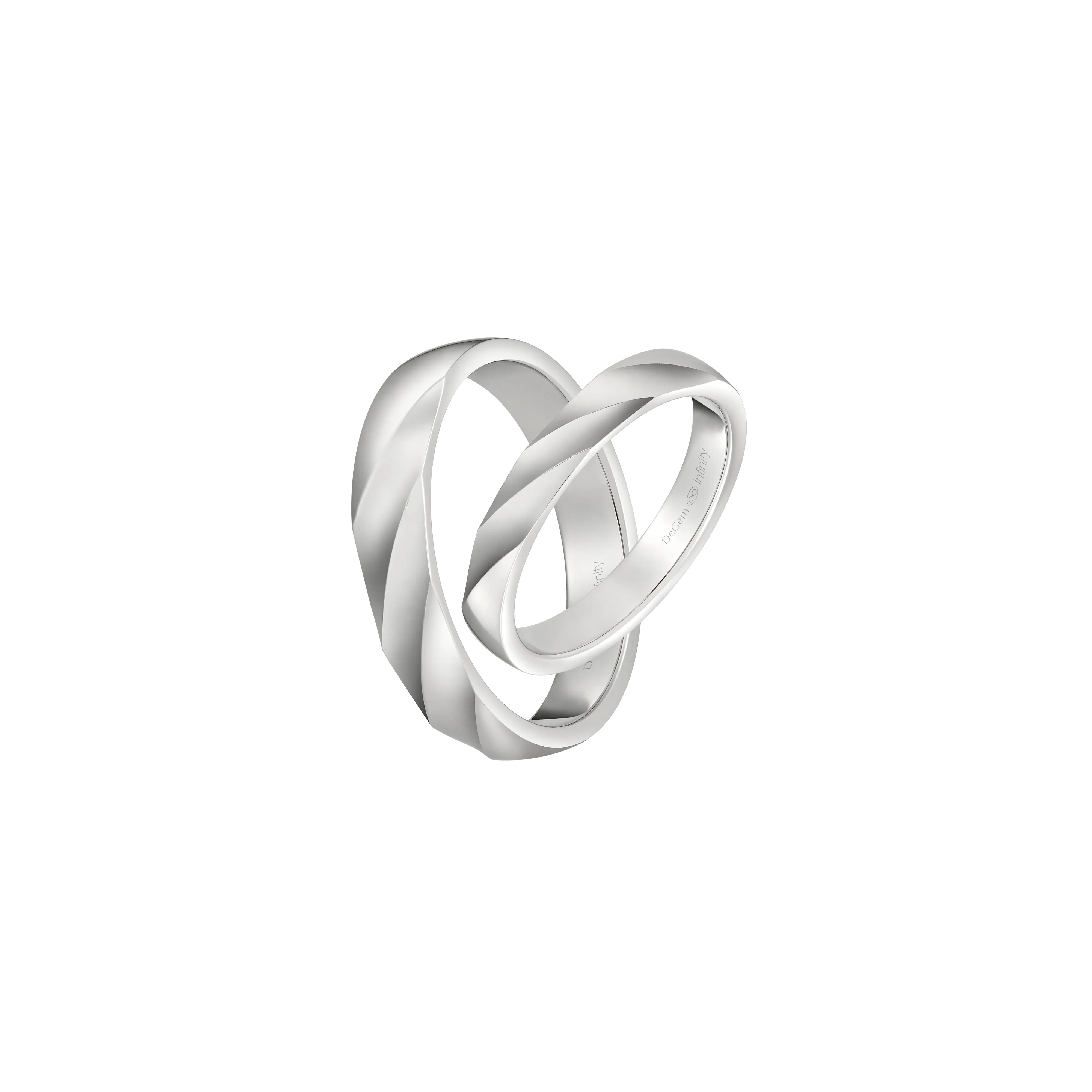 Infinity Elise Platinum Wedding Band - DeGem Malaysia