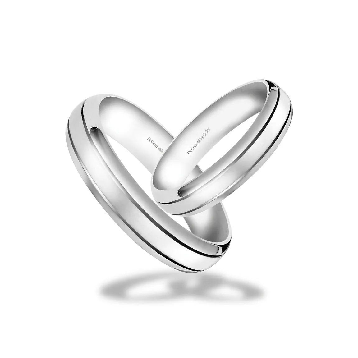 INFINITY® Cherish Wedding Band Featuring 18K White Gold And Available Bespoke In 18K Rose Gold Or Yellow Gold - DeGem Malaysia