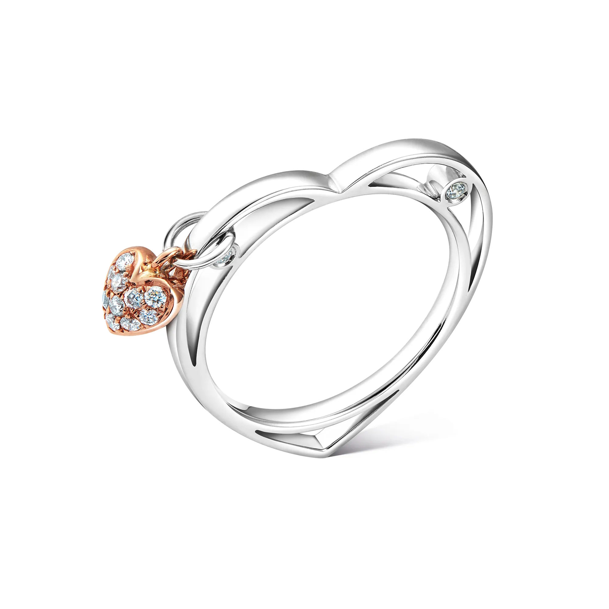 DeGem Forever In Love Diamond Necklace Can be Worn as a Necklace or as a Ring - DeGem Malaysia