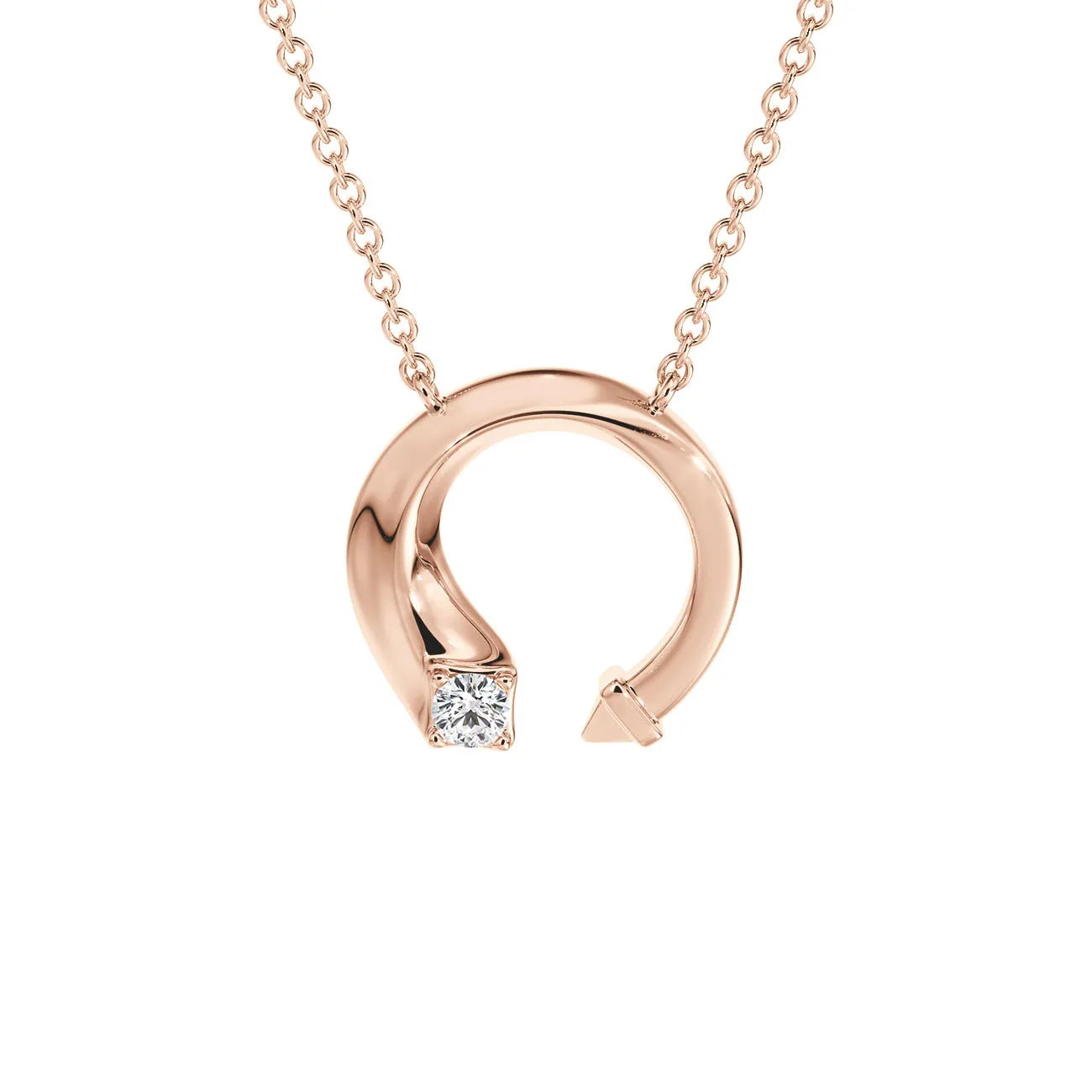 Forevermark Avaanti Mini Diamond Pendant In 18K Rose Gold With 1 De Beers Forevermark Diamond - DeGem Malaysia