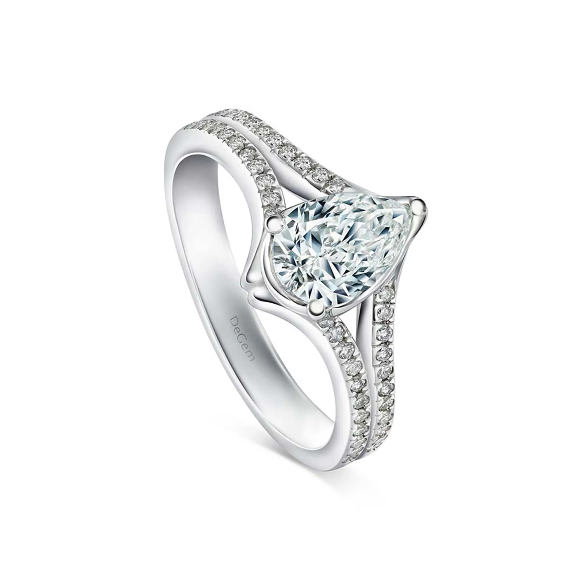 Forevermark Versatile Pear Diamond Engagement Ring - DeGem Malaysia