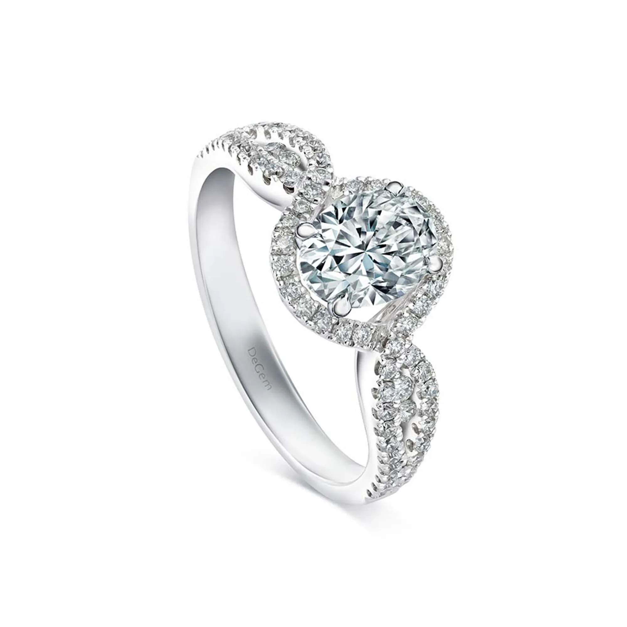 Forevermark Elegant Oval Diamond Engagement Ring - DeGem Malaysia
