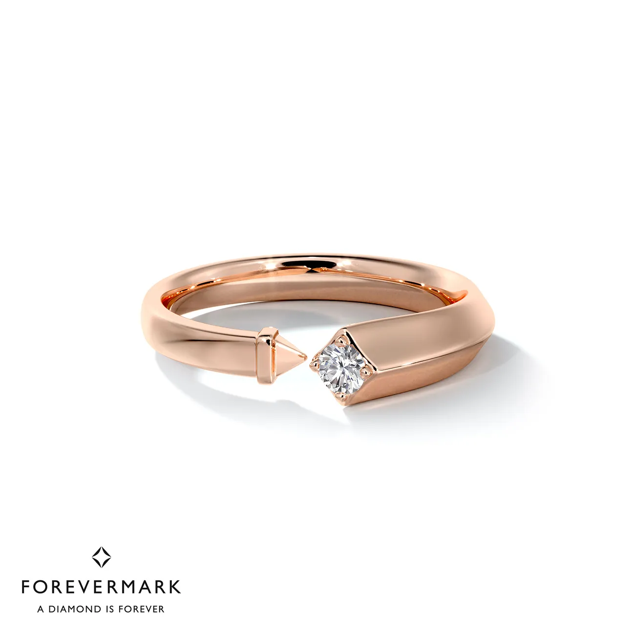 Forevermark Avaanti™ Closed Diamond Ring in 18K Rose Gold - DeGem Malaysia