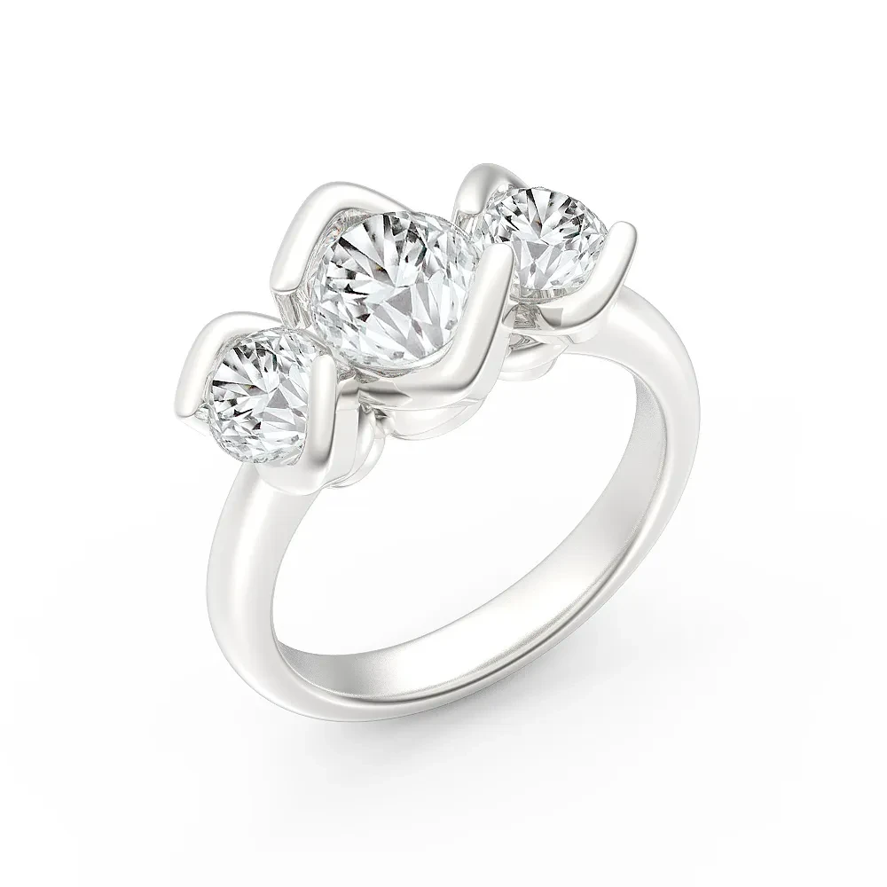 BrilliantC® three-stone diamond ring by DeGem